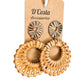 Round Rattan Earrings