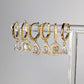 6-Piece Diamante Huggie Hoop Set