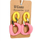 Pink and Yellow Chain Earrings