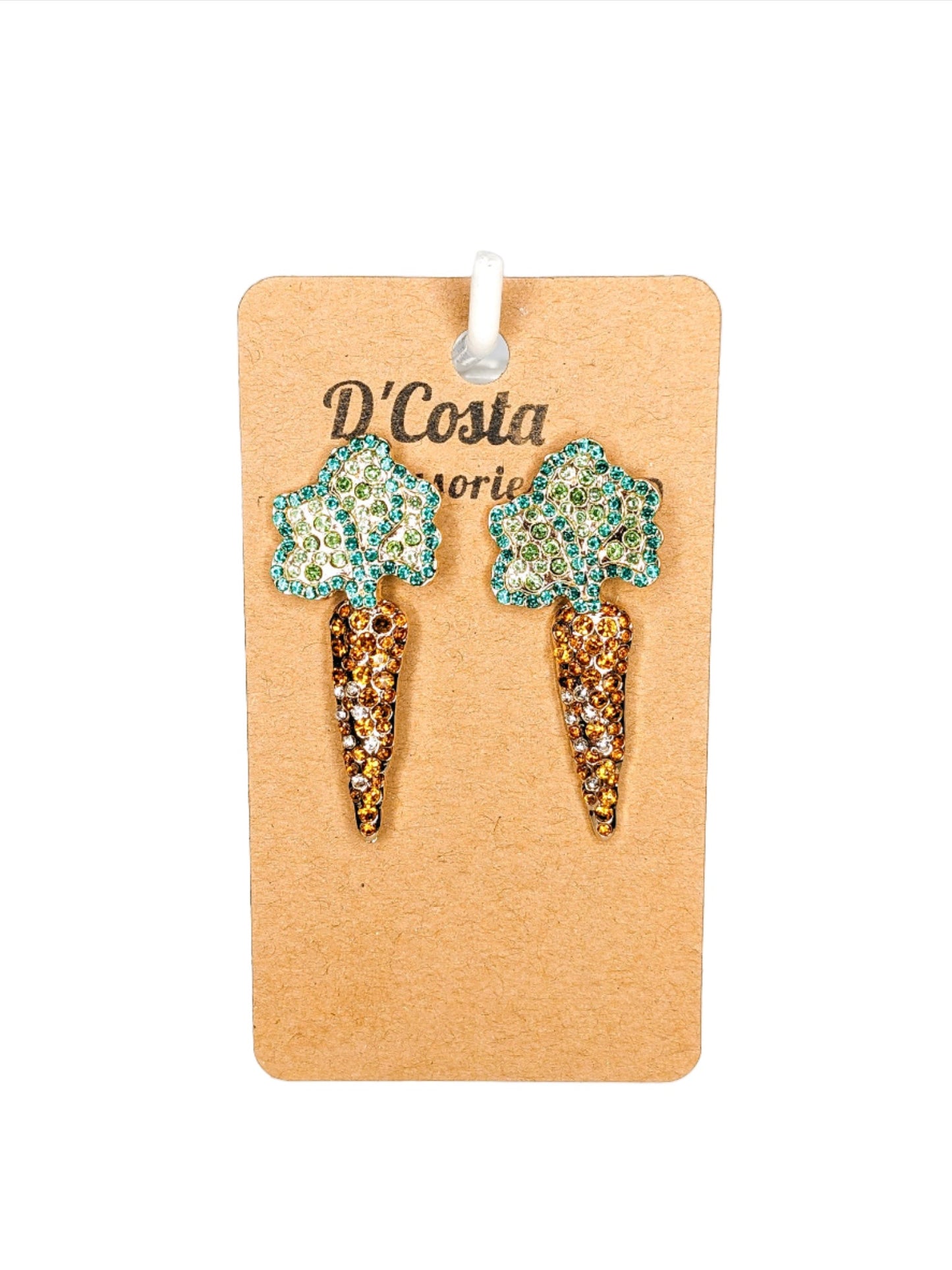 Diamante Carrot Earrings