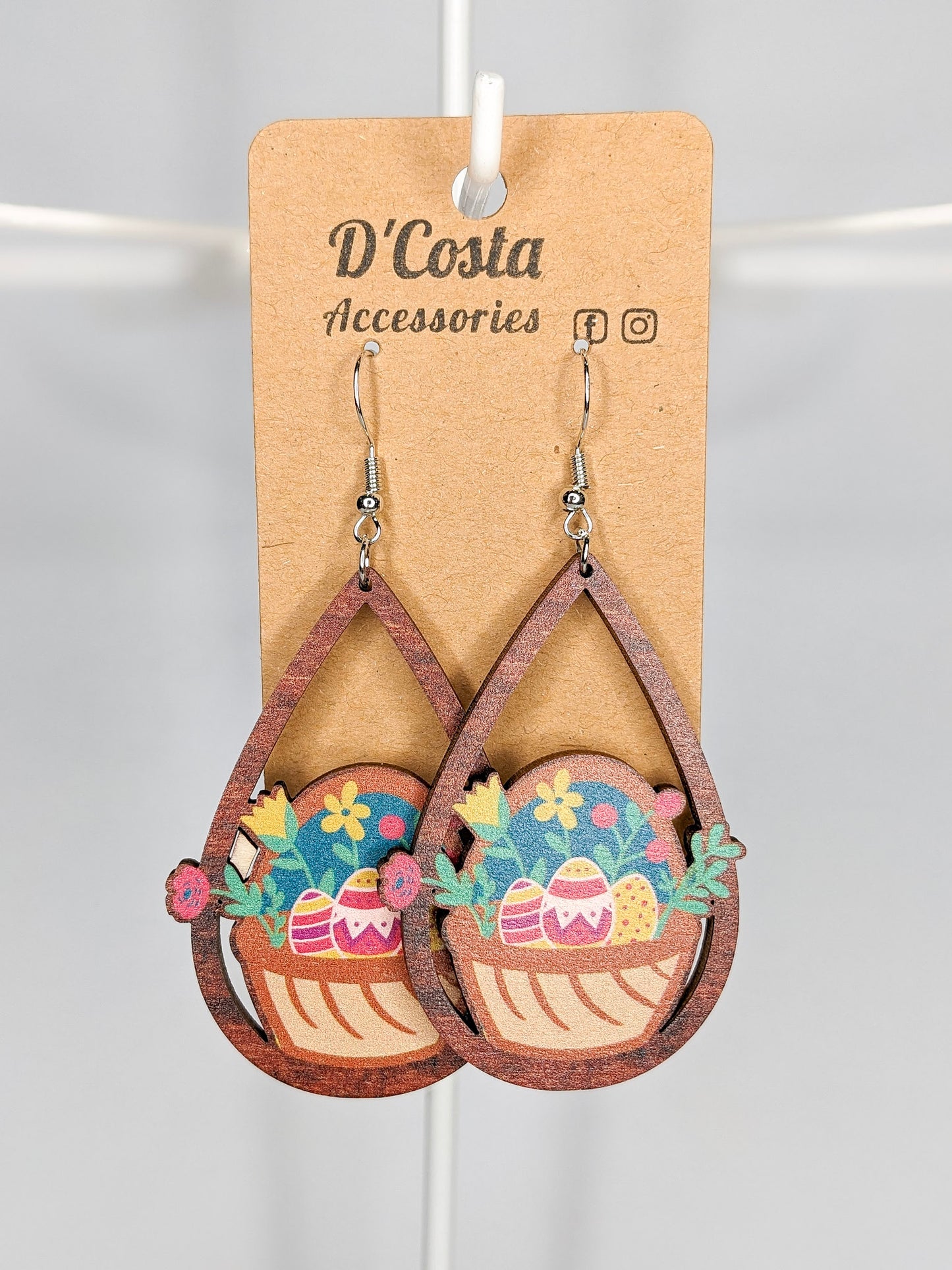 Easter Egg Basket Earrings