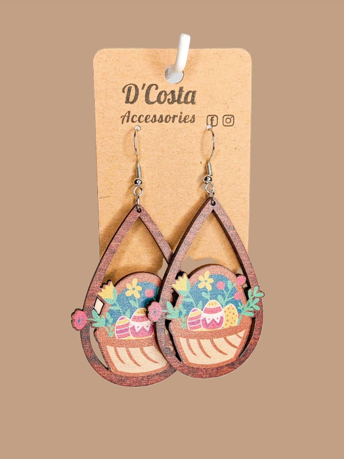 Easter Egg Basket Earrings